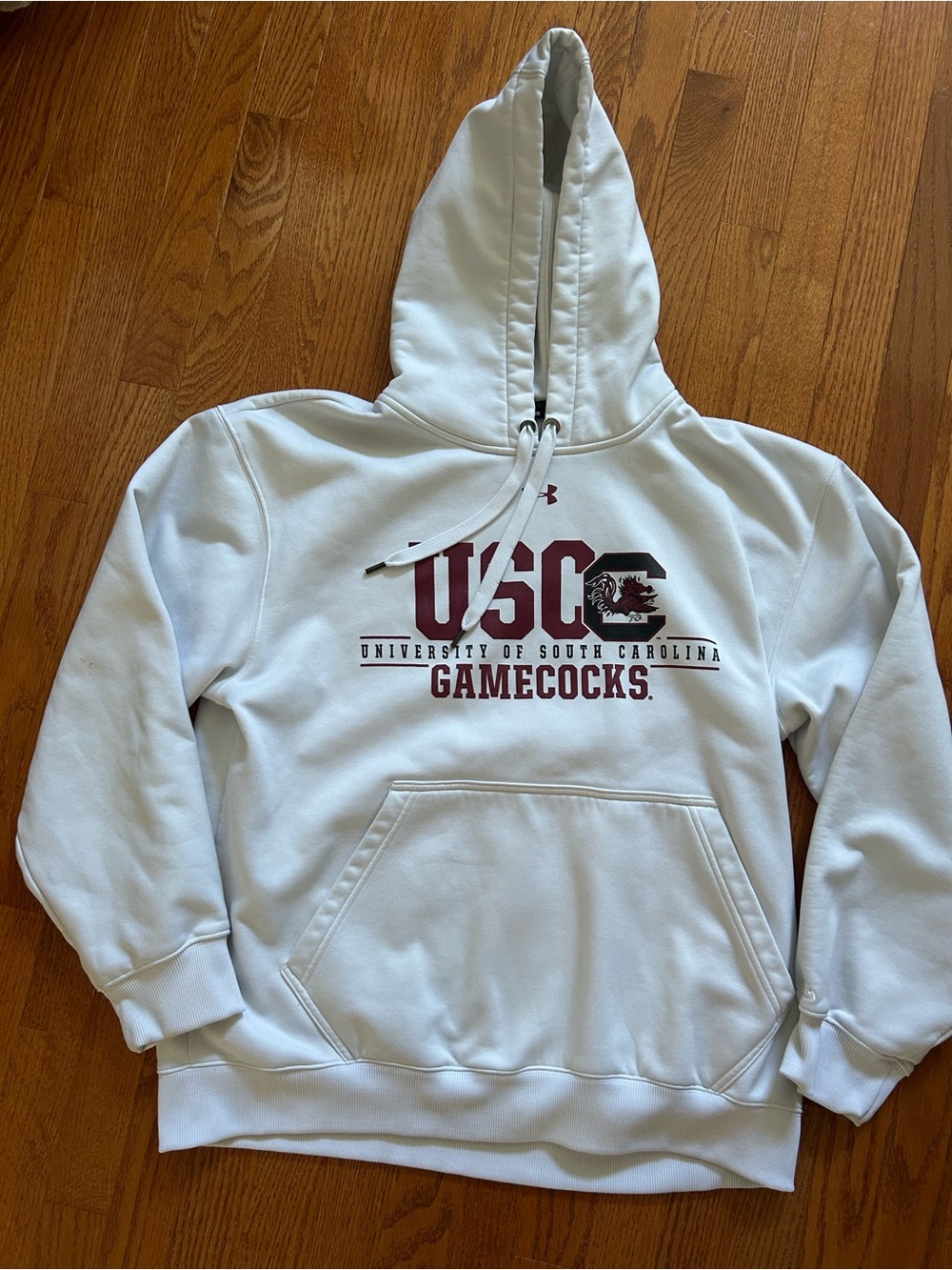 Under Armour University of South Carolina Gamecocks White Hoodie